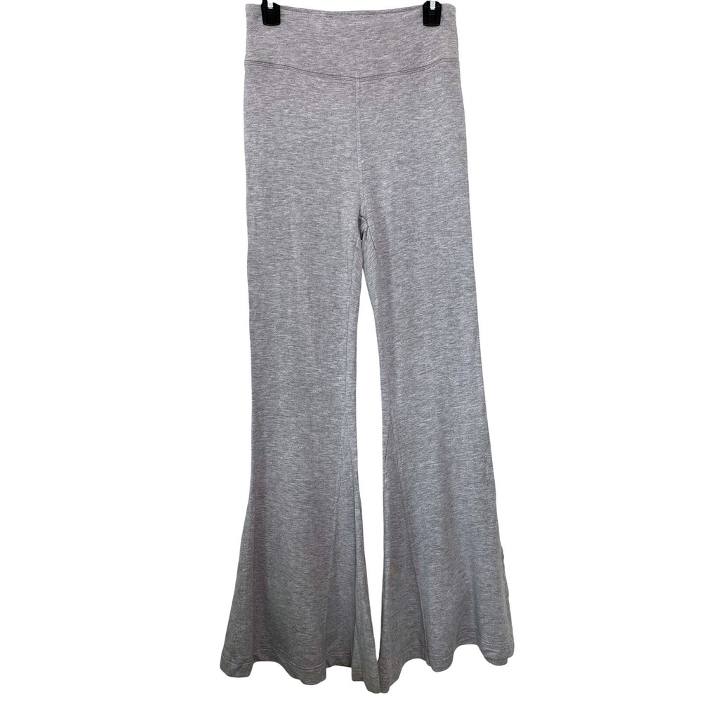 Free People Movement Medium Flare Pants Gray Bell Bottom Yoga Stretch Soft Boho